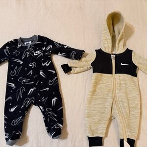 Nike Kids Black and Cream Footie Duo